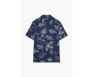 French Connection Viscose Floral Revere Ss Marine size XXL | Casual Shirts Outlet | Men XXL