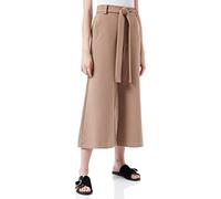 French Connection Women's Whisper Ruth Belted Culottes Business Casual Pants, Mocha Mousse, 10