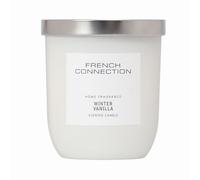 French Connection White Collection Scented Jar Candle | Premium Shea Butter Wax | Long Burning Candles Gifts Box for Her | (Small - 163G, Winter Vanilla)