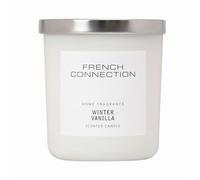 French Connection White Collection Scented Jar Candle | Premium Shea Butter Wax | Long Burning Candles Gifts Box for Her | (Medium - 270G, Winter Vanilla)