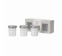 French Connection White Collection Scented Jar Candles Gift Set of 3 | Premium Shea Butter Wax | Long Burning Candles Box | (Set - 54G X 3, Winter Vanilla, Lemon Drizzle, Neroli & Cedarwood)