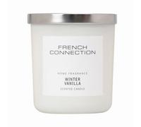 French Connection White Collection Scented Jar Candle | Premium Shea Butter Wax | Long Burning Candles Gifts Box for Her | (Medium - 270G, Winter Vanilla)