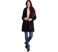 French Connection Women's 3/4 Faux Shearling Coat Fur, Black, Small