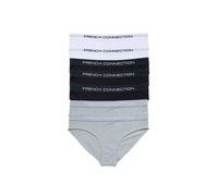 French Connection Women’s Multipack Briefs - 7 Pack - Black/White/Grey - Large