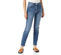 French Connection Women's Comfort Stretch Recycled High Rise Straight Leg Denim Jeans, Mid Blue, 10