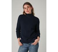 French Connection Women's Cotton Mozart Popcorn Knit High Neck Jumper in Navy | Size: Medium French Connection Navy M