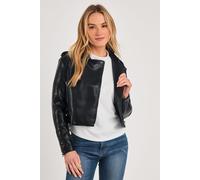 French Connection Womens Biker Jacket Black L