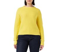 French Connection Women's Lily Mozart Long Sleeve Crew Neck Jumper Pullover Sweater, Primrose Yellow, M