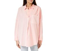 French Connection Women's Rhodes Poplin Long Sleeve Pocketed Shirt, Lotus Pink Mix, M
