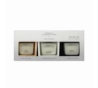 French Connection Wooden Surround Scented Candle Collection | Elegant Reusable Holder | Long-Lasting Burn Time | Candles Gift (Gift Set 3x50G, Lemongrass & Ginger, Orange & Ginger, Luminous Serenity)