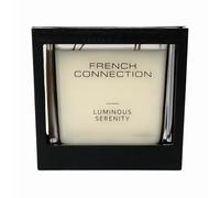 French Connection Wooden Surround Scented Candle Collection | Elegant Reusable Holder | Long-Lasting Burn Time | Candles Gift (Luminous Serenity)
