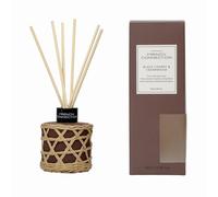 French Connection Black Cherry & Cedarwood Reed Diffuser 100Ml Woven Rattan Detail Brown Colour