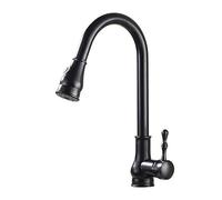 French Copper Kitchen Faucet Dual Mode Hot & Cold SplashProof Sink Tap Elegant Black Finish Durable Lavabo Mixer for Modern Home Décor.