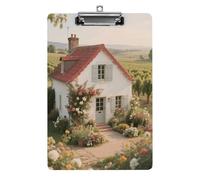 French Country Clipboard, A4 Acrylic Clipboards with Hanging Hook, Ultra Lightweight & Shatterproof Writing Board for Office, Nurses, 8.5" X 12.5"