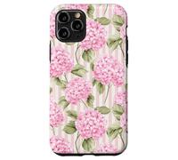 French Country Pink Hydrangea Floral Pattern Case for iPhone 11 Pro