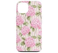 French Country Pink Hydrangea Floral Pattern Case for iPhone 13
