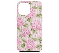 French Country Pink Hydrangea Floral Pattern Case for iPhone 13 Pro Max