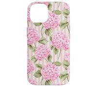 French Country Pink Hydrangea Floral Pattern Case for iPhone 14