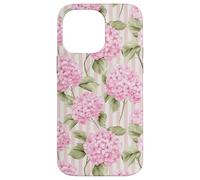 French Country Pink Hydrangea Floral Pattern Case for iPhone 14 Pro Max