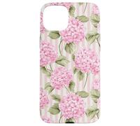 French Country Pink Hydrangea Floral Pattern Case for iPhone 15 Plus