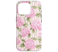 French Country Pink Hydrangea Floral Pattern Case for iPhone 16 Pro