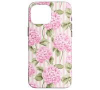French Country Pink Hydrangea Floral Pattern Case for iPhone 16 Pro Max