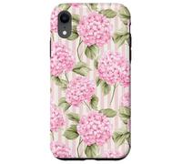 French Country Pink Hydrangea Floral Pattern Case for iPhone XR