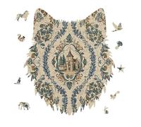 French Country Style Jigsaw Puzzle 175PCS Wolf Head Design Puzzle Wooden Jigsaw Puzzles for Adults Families