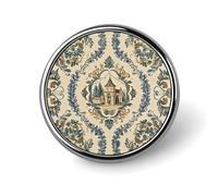 French Country Style Lapel Pin Cute Metal Brooch Pin Fashionable Round Badge for Shirts, Hats, Jackets Unique Fashion Accessories Gift for Men & Women