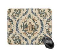 French Country Style Mouse Pad Square Laptop Mouse Mat Cute Computer Mousepad Keyboard Pad Non-Slip Desk Pads for Gaming Office Work Home 20 * 25cm