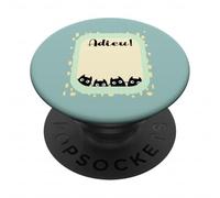 French Coworker Quitting Leaving Job Cats Signature PopSockets Adhesive PopGrip