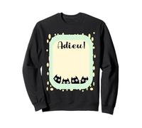 French Coworker Quitting Leaving Job Cats Signature Sweatshirt