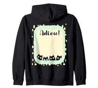French Coworker Quitting Leaving Job Cats Signature Zip Hoodie