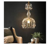 French Creative Crystal Porch Corridor Small Chandelier Rural Porch Entrance Bedside Light Luxury Home Decoration Lamps