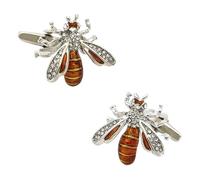 French Cufflinks Animal Bee Shape Men Present(White)