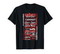 French Cuisine Classic Dishes Typography Word Cloud Value Graphic T-Shirt