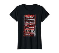 French Cuisine Classic Dishes Typography Word Cloud Value Graphic T-Shirt