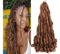 French Curl Braiding Hair 24 Inch 8 Packs Pre Stretched Loose Wave Bouncy Braiding Hair French Curls Braids Hair Curly Synthetic Hair Extensions (30#, 24 Inches)