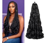French Curl Braiding Hair 8 Pack crochet braids hair extensions 14 inch French Curly Braiding Loose Wavy expression for extension braiding Pre Stretched Braiding Hair