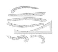 French Curve Ruler, 7Pcs Sewing Ruler Tailor Set Curve Ruler Set Clear Scale Fashion Pattern Design Ruler Set Sewing Ruler Multi Purpose for Making Pattern Drafting