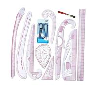 French Curve Ruler Set 11 Pieces Metric Measuring Tools Bendable Clothing Pattern Making Ruler for Designers Tailors