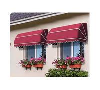 French Curved ning Retractable Folding Outdoor Canopy for Doors & - UV Protect Rain & ow Shield for Balcony Patio & Garden All Season (Red 145x60x60CM)