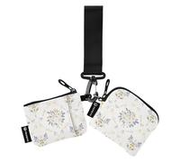 French Damask Classic Cottage Farmhouse Style Women's Change Wallet Card Cases Small Detachable Women's Money Organizers with Zipper Pocket for Women Men 2 Pcs, French Damask, One Size