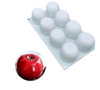 French Dessert 3D Lemon Silicone Mold - Multi-Use for Mousse Cake Brownie Pastry Professional Baking(Apple)