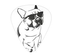 French dog Advanced guitar pick 12 pieces Three thicknesses for bass, electric guitar, acoustic guitar bag