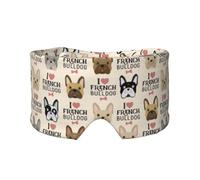 French Dog Print Eye and Ear Muffs Blackout Sleeping Noise Blocking Ear for Adults Kids Men Women