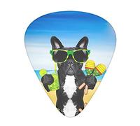 french dog summer Advanced guitar pick 12 pieces Three thicknesses for bass, electric guitar, acoustic guitar bag