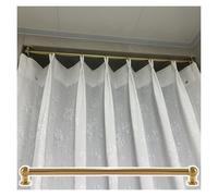 French Door Curtain Rod, 6 5 4 3 2 FT Customizable Small Narrow Curtain for Small Window Single Panel Thin Rod, Screw-Mounted(160cm (5.2ft))