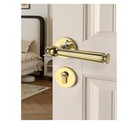 French Door Lock Indoor Magnetic Silent Lock Gold Home Light Luxury Bedroom Door Lock Wooden Door Handle(Type C-72 Silent Lock)