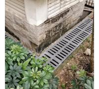 French Drain Kit for Lawn Garden & Yard - Plastic Storm Drain Cover Prevents Leaves & Debris Assorted Sizes (50x40x4cm) - Outdoor Floor Drain Solution